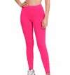 Zenana Brushed Microfiber Full Length Leggings In Hot Pink In Animal Print