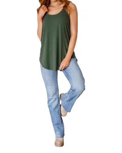 Zenana Can't Get Enough Top In Army Green