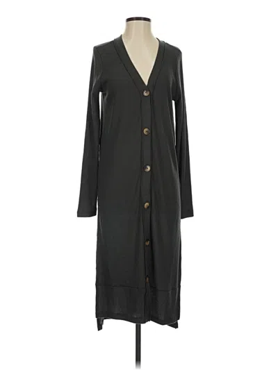 Pre-owned Zenana Cardigan Sweater In Black