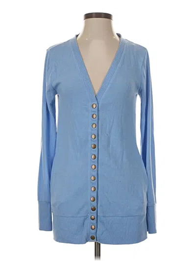Pre-owned Zenana Cardigan Sweater In Blue