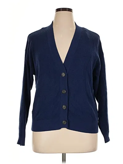 Pre-owned Zenana Cardigan Sweater In Blue