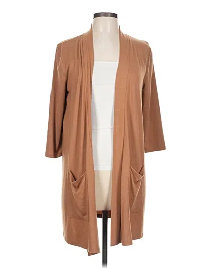 Pre-owned Zenana Cardigan Sweater In Brown