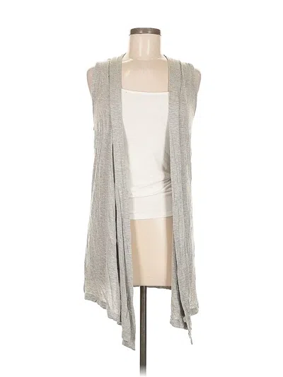 Pre-owned Zenana Cardigan Sweater In Gray