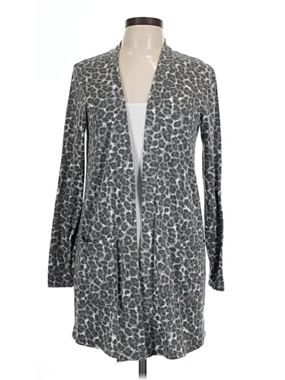 Pre-owned Zenana Cardigan Sweater In Gray