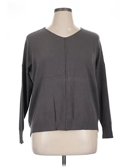 Pre-owned Zenana Cardigan Sweater In Gray