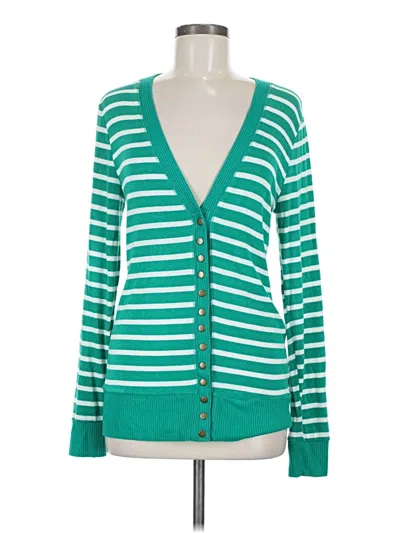 Pre-owned Zenana Cardigan Sweater In Green
