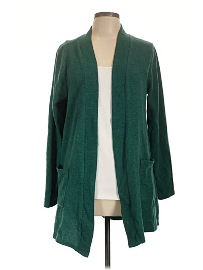 Pre-owned Zenana Cardigan Sweater In Green