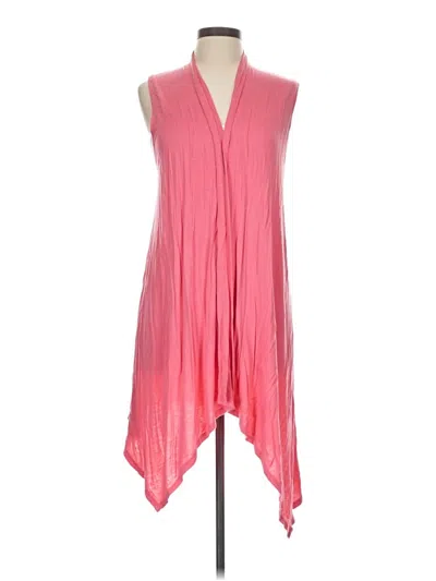 Pre-owned Zenana Cardigan Sweater In Pink