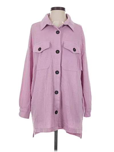 Pre-owned Zenana Cardigan Sweater In Purple