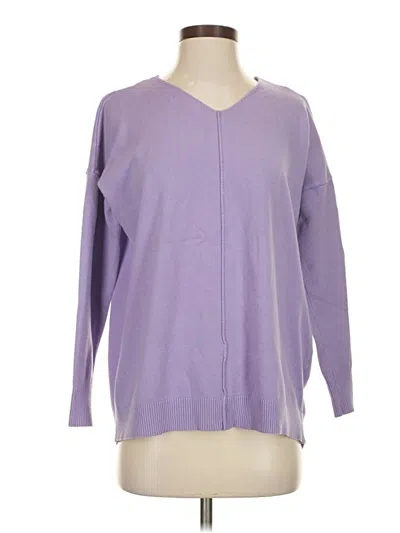 Pre-owned Zenana Cardigan Sweater In Purple