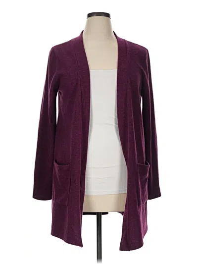 Pre-owned Zenana Cardigan Sweater In Purple