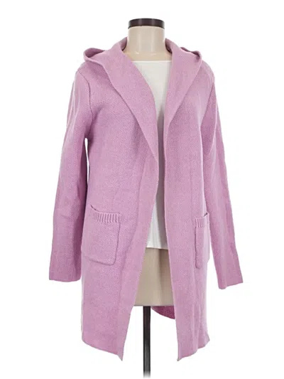 Pre-owned Zenana Cardigan Sweater In Purple