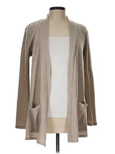 Pre-owned Zenana Cardigan Sweater In Tan