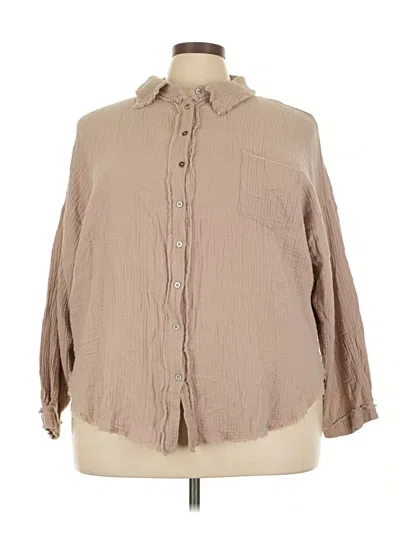 Pre-owned Zenana Cardigan Sweater In Tan