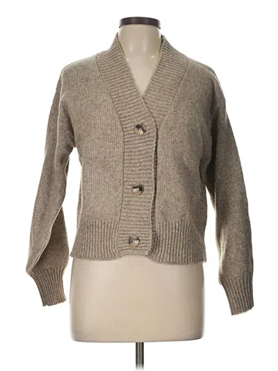 Pre-owned Zenana Cardigan Sweater In Tan
