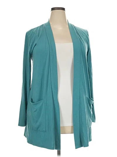 Pre-owned Zenana Cardigan Sweater In Teal