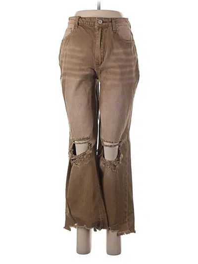 Pre-owned Zenana Cargo Pants In Brown