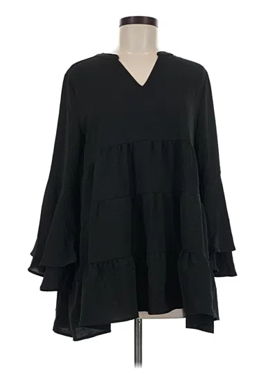 Pre-owned Zenana Casual Dress In Black