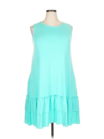 Pre-owned Zenana Casual Dress In Blue