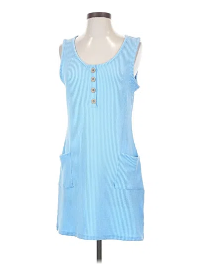 Pre-owned Zenana Casual Dress In Blue