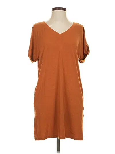 Pre-owned Zenana Casual Dress In Brown