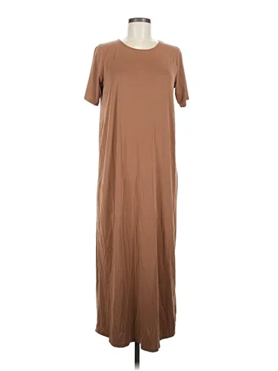 Pre-owned Zenana Casual Dress In Brown