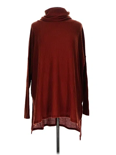 Pre-owned Zenana Casual Dress In Burgundy
