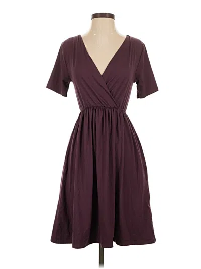 Pre-owned Zenana Casual Dress In Burgundy