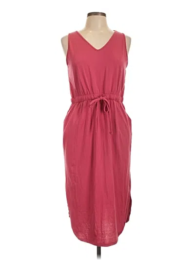 Pre-owned Zenana Casual Dress In Burgundy