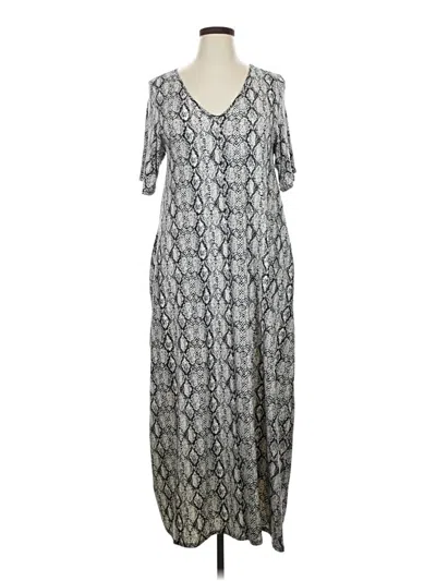 Pre-owned Zenana Casual Dress In Gray
