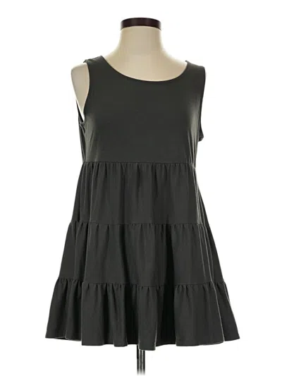 Pre-owned Zenana Casual Dress In Gray