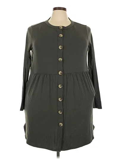 Pre-owned Zenana Casual Dress In Gray