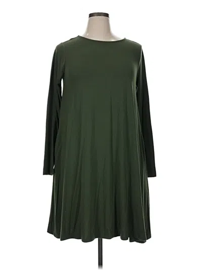 Pre-owned Zenana Casual Dress In Green