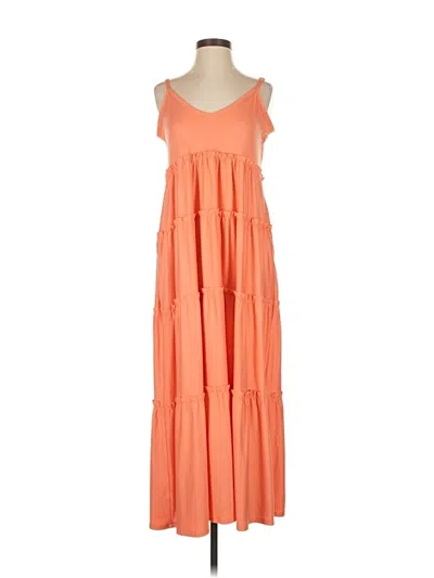 Pre-owned Zenana Casual Dress In Orange