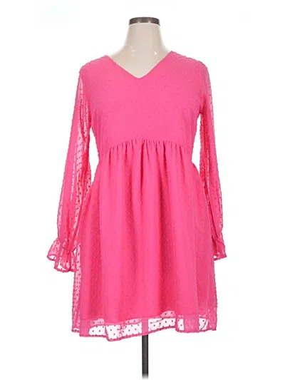 Pre-owned Zenana Casual Dress In Pink