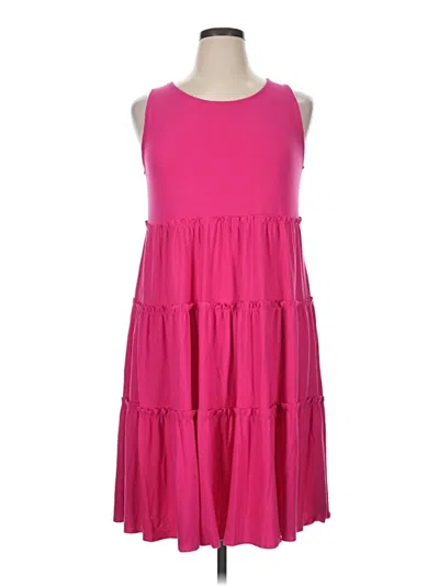 Pre-owned Zenana Casual Dress In Pink
