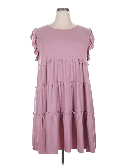 Pre-owned Zenana Casual Dress In Purple
