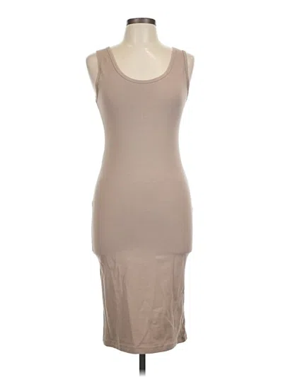 Pre-owned Zenana Casual Dress In Tan