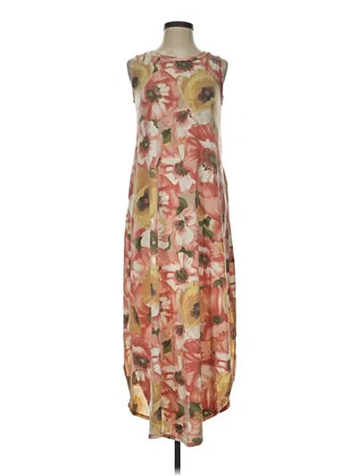 Pre-owned Zenana Casual Dress In Tan