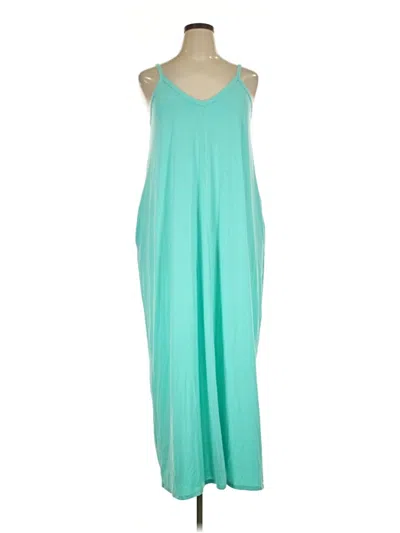 Pre-owned Zenana Casual Dress In Teal