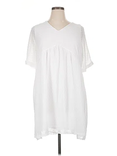 Zenana Casual Dress In White