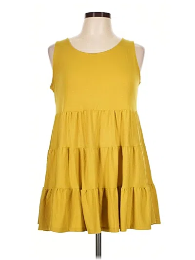 Pre-owned Zenana Casual Dress In Yellow