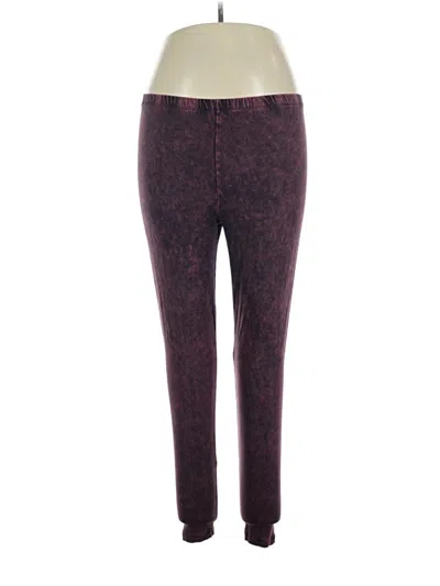Pre-owned Zenana Casual Pants In Burgundy