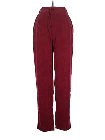 Pre-owned Zenana Casual Pants In Burgundy
