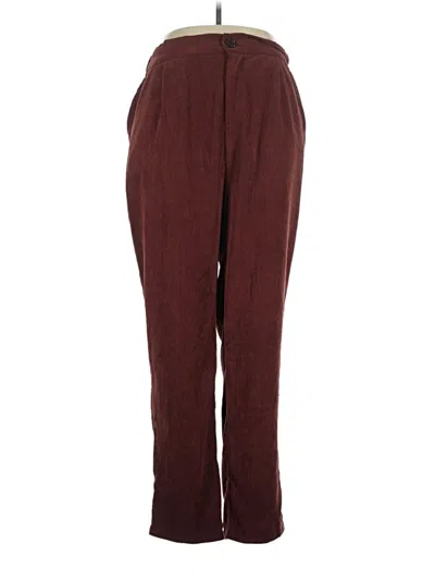 Pre-owned Zenana Casual Pants In Burgundy