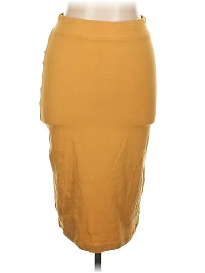 Pre-owned Zenana Casual Skirt In Yellow