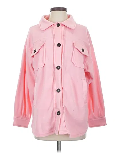 Pre-owned Zenana Coat In Pink
