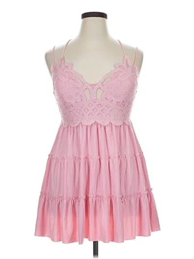 Pre-owned Zenana Cocktail Dress In Pink