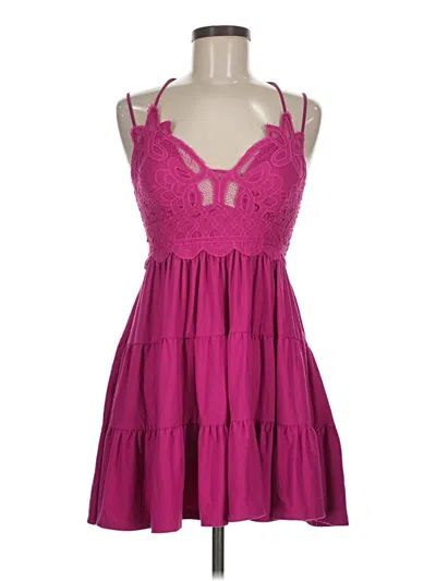 Pre-owned Zenana Cocktail Dress In Pink