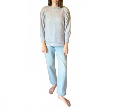 Zenana Cora Hacci Oversized Sweater In Heather Grey In Gray
